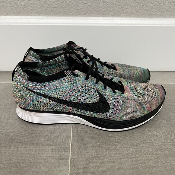 Nike Flyknit Racer Mens Size 8 Athletic Lace Up Sneaker Shoes 526628-304 - Picture 1 of 7